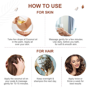 INDUS VALLEY Bio Organic Extra Virgin Pure Coconut Oil for All Skin Type & Hair Growth, Reduces Dandruff, Helps to Prevents Hairfall for Men & Women, Sulphate & Paraben Free - 175ml